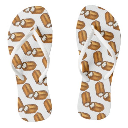 Twinkie Cream_Filled Snack Cakes Junk Food Foodie Flip Flops