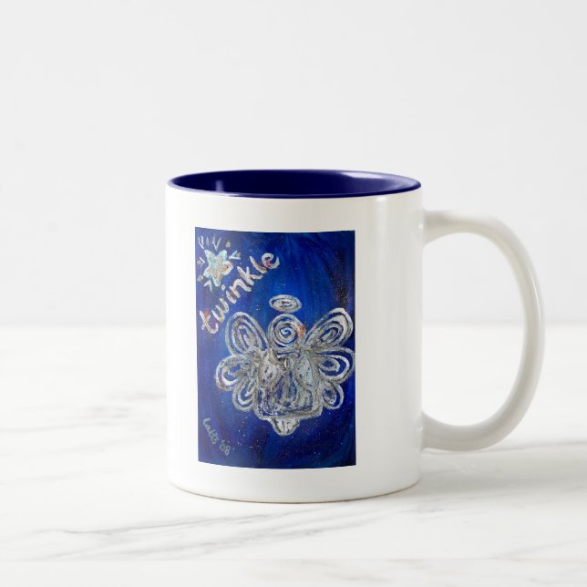 Twinkle Angel Two-Tone Coffee Mug (Right)