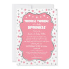 Twinkle Baby Sprinkle girl shower invitations