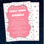 Twinkle Baby Sprinkle girl shower invitations