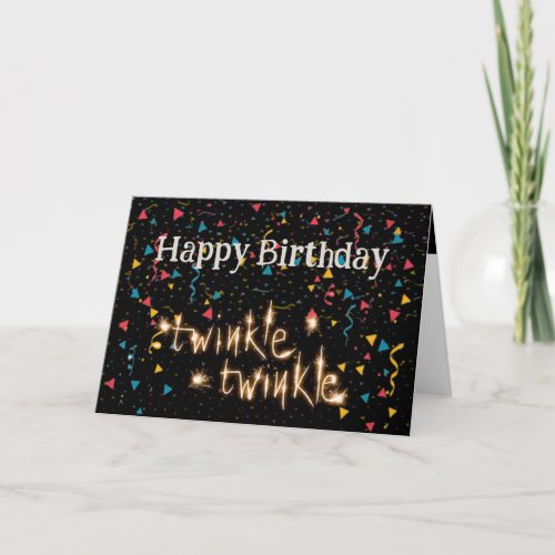 Twinkle Candle Bright How Old Fun Birthday Card