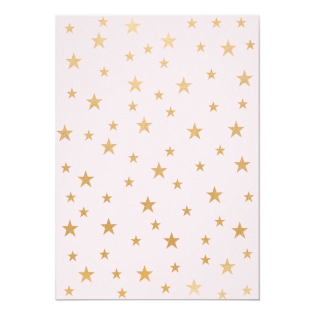 Twinkle Girl Baby Sprinkle Pink Gold Stars Invite