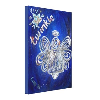 Twinkle Guardian Angel Art Wrapped Canvas Painting