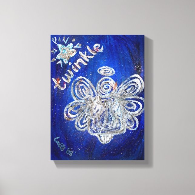 Twinkle Guardian Angel Art Wrapped Canvas Painting (Front)