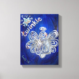 Twinkle Guardian Angel Art Wrapped Canvas Painting Print