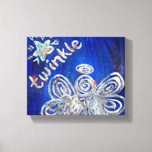 Twinkle Guardian Angel Art Wrapped Canvas Painting Print