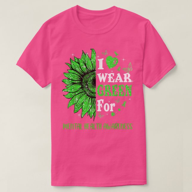 Twinkle Heart Sunflower Mental Health Awareness 67 T-Shirt (Design Front)