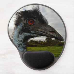 "Twinkle in the Eye: An Emu’s Curious Gaze" Gel Mouse Pad