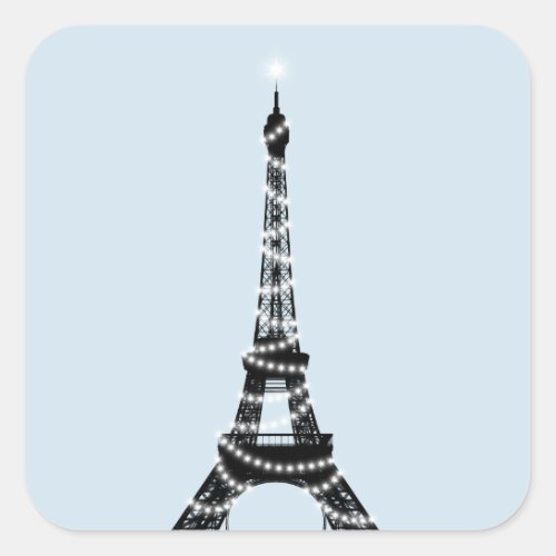 Twinkle Light Eiffel Tower Sticker _ blue