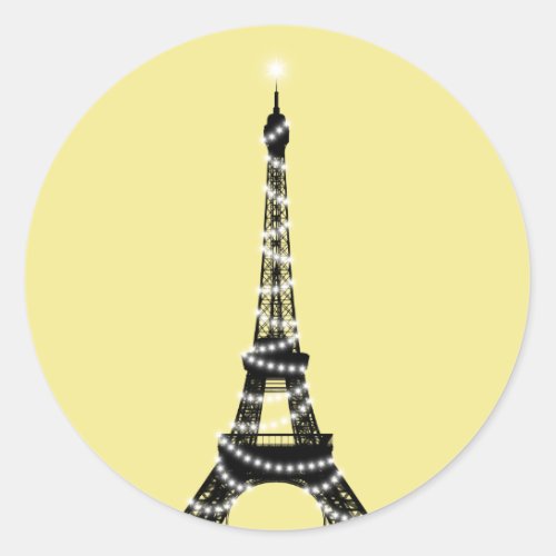 Twinkle Light Eiffel Tower Sticker _ yellow