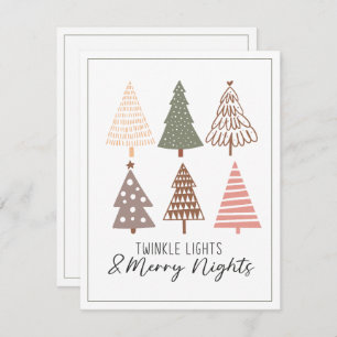 Twinkle Lights and Merry Nights Christmas Tree Note Card