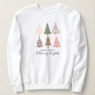 Twinkle Lights and Merry Nights Christmas Tree Sweatshirt