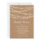 Twinkle Lights Bridal Shower Invitation on Burlap
