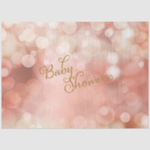 Twinkle Lights Gold Glitter Pink Baby Girl Shower
