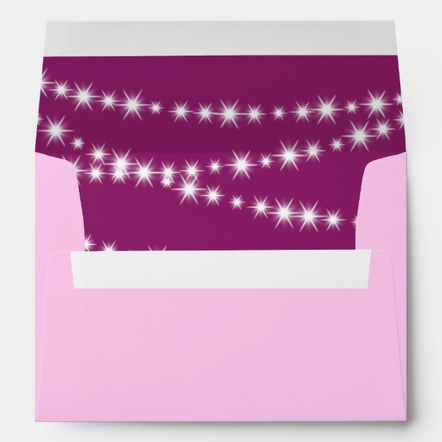 Twinkle Lights (magenta) Envelope (Back (Bottom))