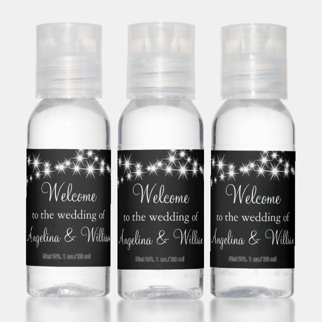 Twinkle Lights on Black Hand Sanitizer (Set)