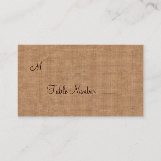 Customizable Twinkle Lights on Burlap Place Card Business Card Template