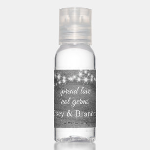 Twinkle Lights on Gray Granite Hand Sanitizer