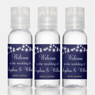 Twinkle Lights on Navy Hand Sanitizer