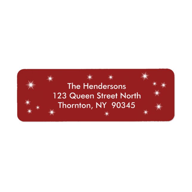 Twinkle Lights Return Address Labels (Front)