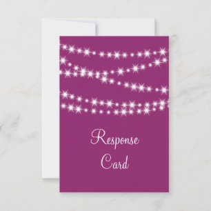 Twinkle Lights RSVP (magenta) Card
