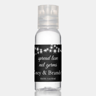 Twinkle Lights Spread Love on Black Hand Sanitizer