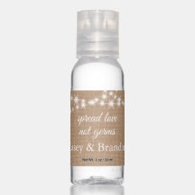 Twinkle Lights Spread Love on Burlap