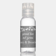 Twinkle Lights Spread Love on Gray Linen