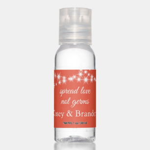 Twinkle Lights Spread Love on orange Hand Sanitizer
