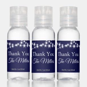 Twinkle Lights Thank You on Dark Blue Hand Sanitizer