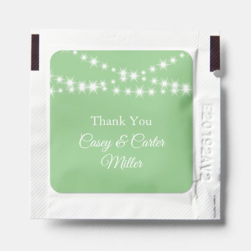 Twinkle Lights Thank You on Light Green Hand Sanitizer Packet