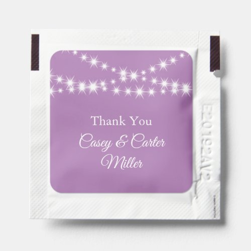 Twinkle Lights Thank You on Lilac Hand Sanitizer Packet