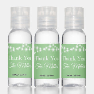 Twinkle Lights Thank You on Mint Green Hand Sanitizer