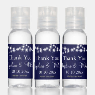 Twinkle Lights Thank You on Navy Hand Sanitizer