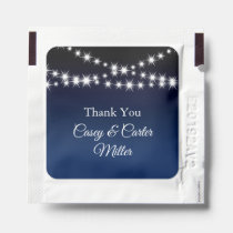 Twinkle Lights Thank You on Ombre Dark Blue Hand Sanitizer Packet