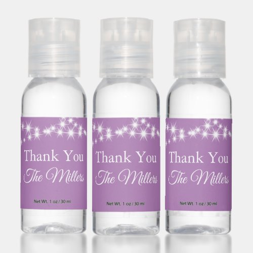 Twinkle Lights Thank You on Violet Hand Sanitizer