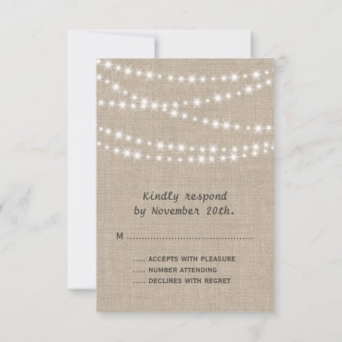 Twinkle Lights Typography RSVP