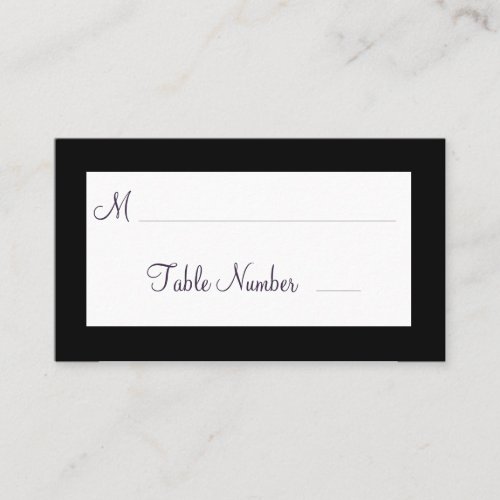Twinkle Lights Wedding Place Cards (black) Business Card
