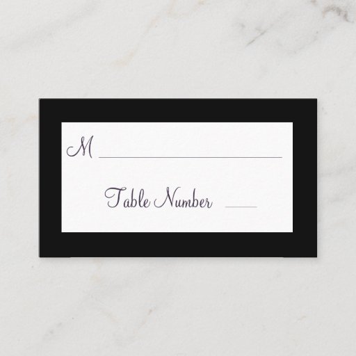 Customizable Twinkle Lights Wedding Place Cards (black) Business Card