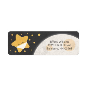 Twinkle Lil Star Baby Shower Return Address Labels