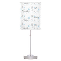 Twinkle Little Blue Star Baby Boy Nursery Table Lamp