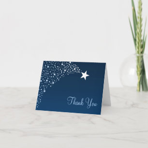 Twinkle Little Shooting Star Baby Shower Letterpress Thank You Card