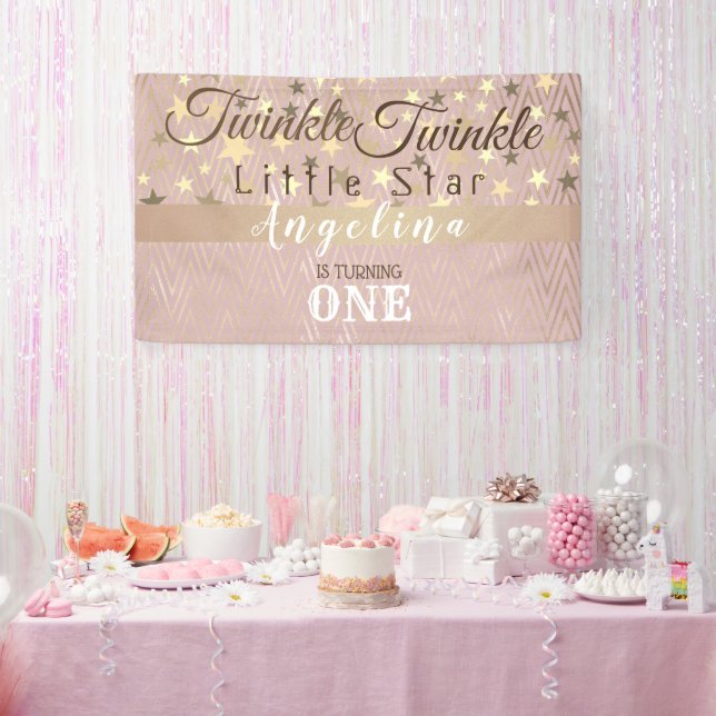 Twinkle Little Star 1st Birthday Banner (Party)