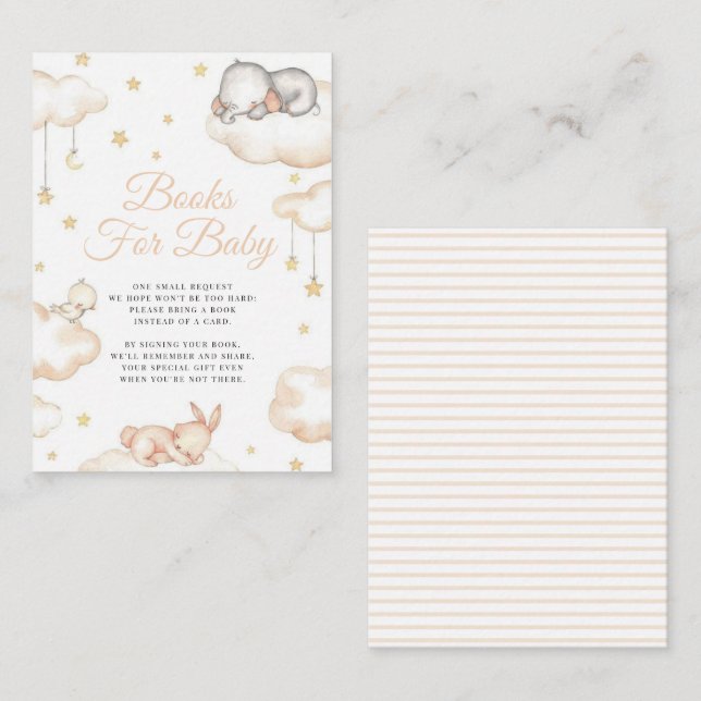 Twinkle Little Star Animals Neutral Books For Baby Enclosure Card (Front/Back)