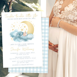 Twinkle little star baby boy shower Invitation
