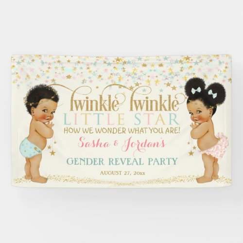 Twinkle Little Star Baby Gender Reveal Medium Banner