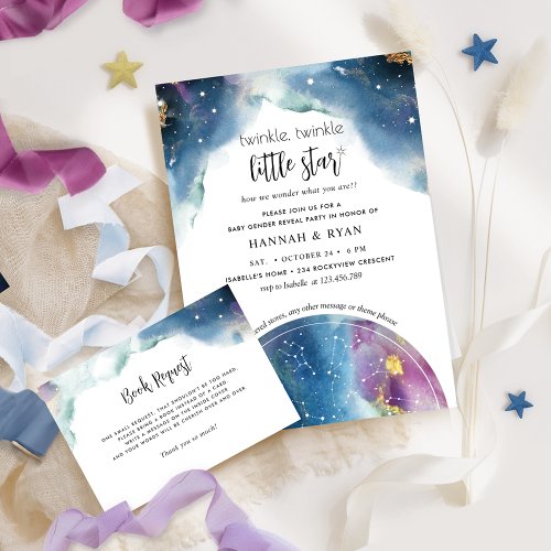 Twinkle Little Star Baby Gender Reveal Party Invitation