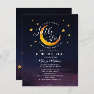 Twinkle Little Star Baby Reveal Outer Space Invitation