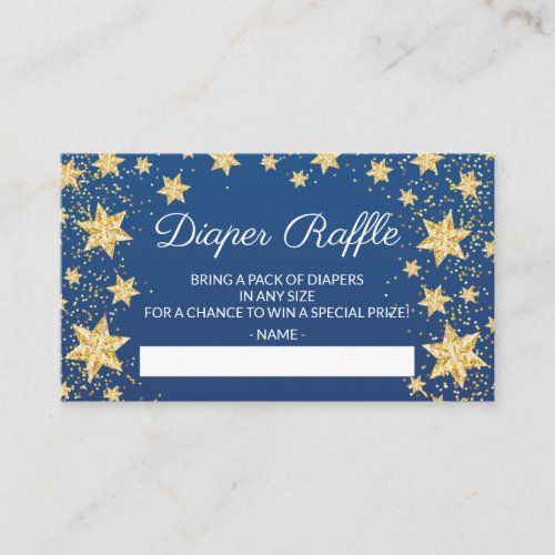 Twinkle Little Star Baby Show Diaper Raffle Ticket Enclosure Card
