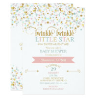 Twinkle Little Star Baby Shower Any Color Card